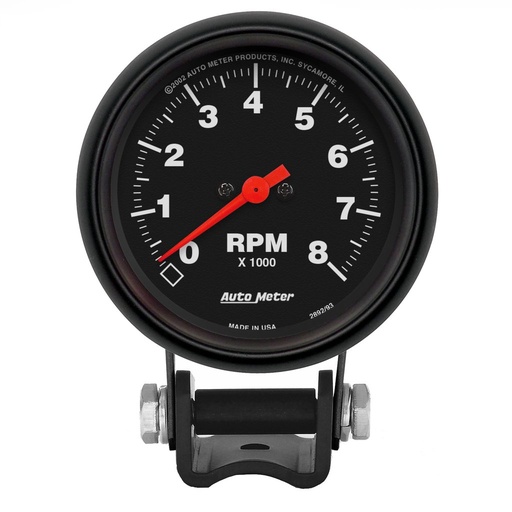 [ATM-2892] AutoMeter 2-5/8" PEDESTAL tachometer, 0-8,000 RPM, Z-SERIES