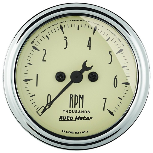 [ATM-1897] AutoMeter 2-1/16" IN-DASH tachometer, 0-7,000 RPM, ANTIQUE BEIGE