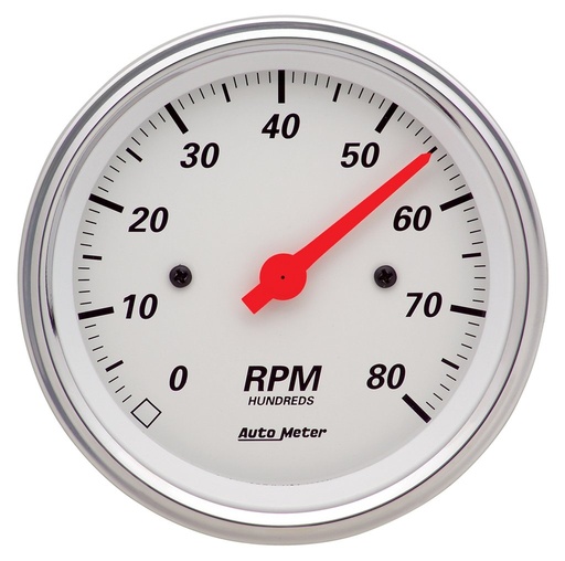 [ATM-1390] AutoMeter 3-3/8" IN-DASH tachometer, 0-8,000 RPM, ARCTIC WHITE