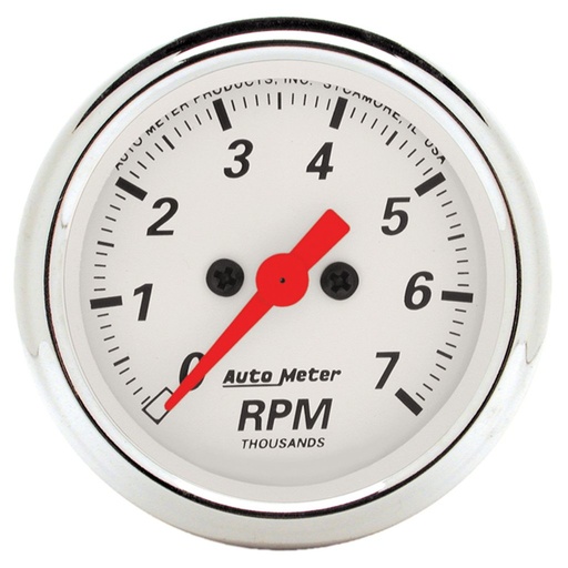 [ATM-1397] AutoMeter 2-1/16" IN-DASH tachometer, 0-7,000 RPM, ARCTIC WHITE