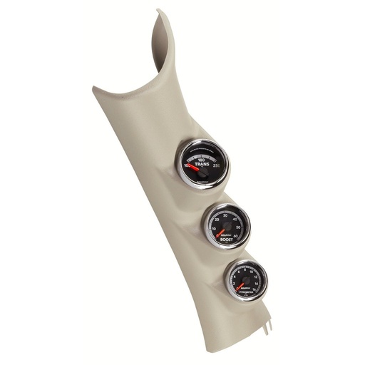 [ATM-7089] AutoMeter PILLAR KIT, 100-250 °F/0-60 PSI/0-1600 °F, 10-19 DODGE RAM, GEN 4 DODGE FACTORY MATCH