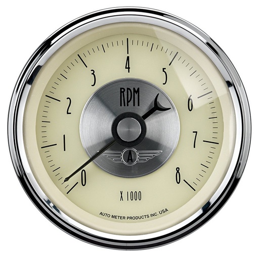 [ATM-2097] AutoMeter 3-3/8" IN-DASH tachometer, 0-8,000 RPM, PRESTIGE ANTIQUE IVORY