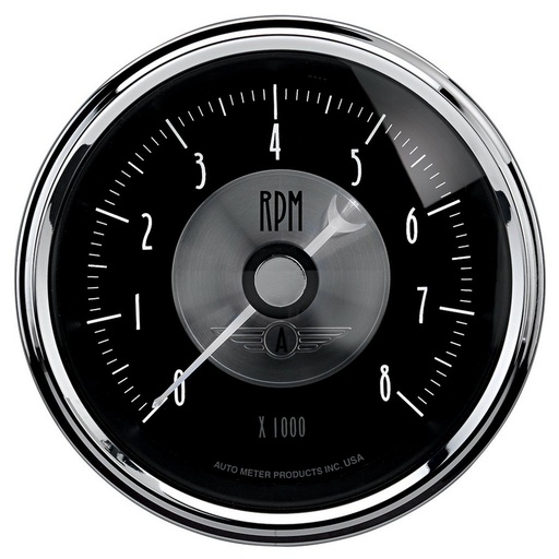 [ATM-2096] AutoMeter 3-3/8" IN-DASH tachometer, 0-8,000 RPM, PRESTIGE BLACK DIAMOND