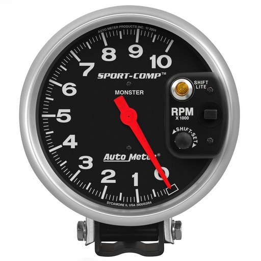 [ATM-3903] AutoMeter 5" PEDESTAL TACHOMETER, 0-10,000 RPM, SPORT-COMP