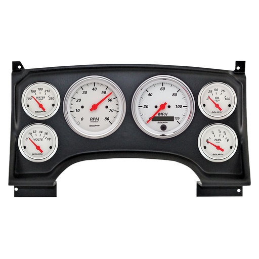 [ATM-2933-03] AutoMeter 6 GAUGE DIRECT-FIT DASH KIT, CHEVY S10 TRUCK 94-97, ARCTIC WHITE