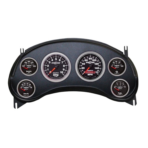 [ATM-2934-12] AutoMeter 6 GAUGE DIRECT-FIT DASH KIT, CHEVY S10 TRUCK 98-04, SPORT-COMP II