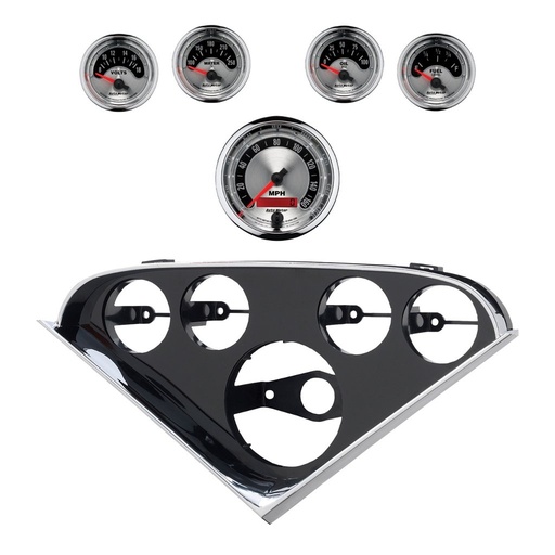 [ATM-2208-01] AutoMeter 5 GAUGE DIRECT-FIT DASH KIT, CHEVY TRUCK 55-59, AMERICAN MUSCLE