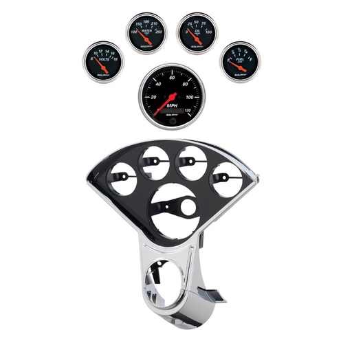 [ATM-2207-06] AutoMeter 5 GAUGE DIRECT-FIT DASH KIT, CHEVY 1955-56, DESIGNER BLACK