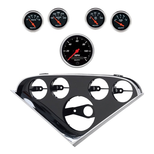 [ATM-2208-06] AutoMeter 5 GAUGE DIRECT-FIT DASH KIT, CHEVY TRUCK 1955-59, DESIGNER BLACK