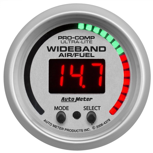 [ATM-4397] AutoMeter 2-1/16" WIDEBAND PRO PLUS AIR/FUEL RATIO, 6:1-20:1 AFR, ULTRA-LITE