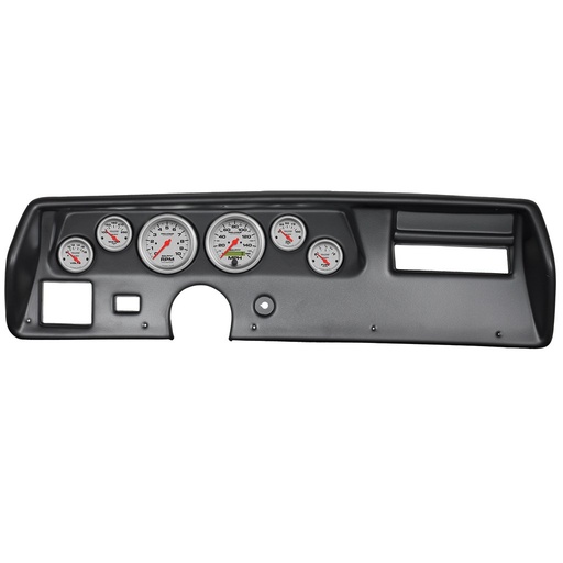 [ATM-7025-UL] AutoMeter 6 GAUGE DIRECT-FIT DASH KIT, CHEVELLE SS / EL CAMINO / MONTE 70-72, ULTRA-LITE