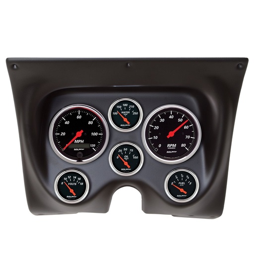 [ATM-7020-DB] AutoMeter 6 GAUGE DIRECT-FIT DASH KIT, CAMARO/FIREBIRD 67-68, DESIGNER BLACK