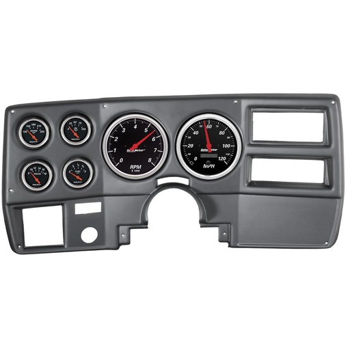 [ATM-7027-DB] AutoMeter 6 GAUGE DIRECT-FIT DASH KIT, CHEVY TRUCK / SUBURBAN 73-83, DESIGNER BLACK