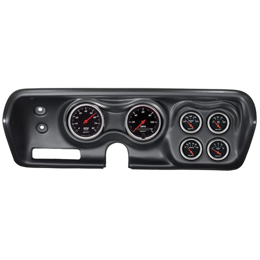 [ATM-7030-DB] AutoMeter 6 GAUGE DIRECT-FIT DASH KIT, B-BODY / CHRGR / GTX / ROAD RUNNER / SAT 71-74, DESIGNER BLACK