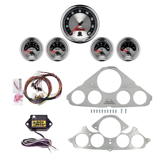[ATM-2943-01] AutoMeter 5 GAUGE DIRECT-FIT DASH KIT, CHEVY TRUCK 1955-59, AMERICAN MUSCLE