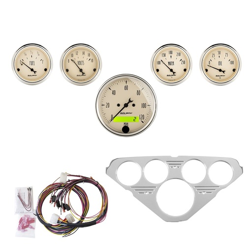 [ATM-7036-AB] AutoMeter 5 GAUGE DIRECT-FIT DASH KIT, CHEVY TRUCK 55-59, ANTIQUE BEIGE