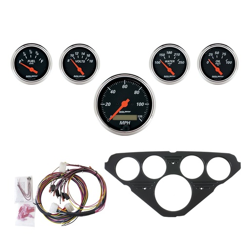 [ATM-7049-DB] AutoMeter 5 GAUGE DIRECT-FIT DASH KIT, CHEVY TRUCK 55-59, DESIGNER BLACK