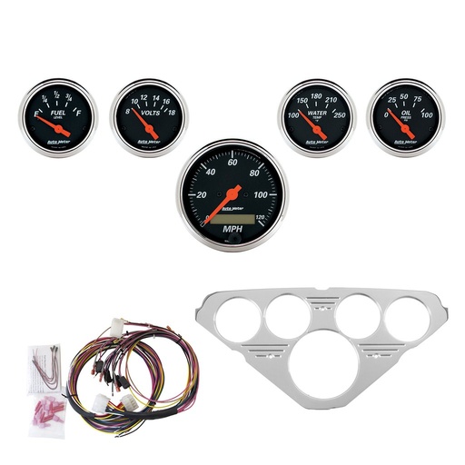 [ATM-7036-DB] AutoMeter 5 GAUGE DIRECT-FIT DASH KIT, CHEVY TRUCK 55-59, DESIGNER BLACK
