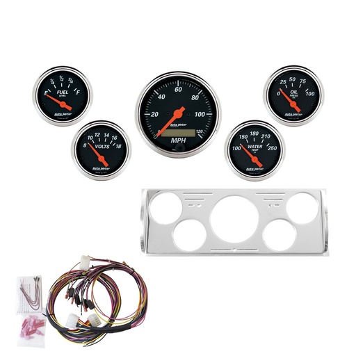 [ATM-7057-DB] AutoMeter 5 GAUGE DIRECT-FIT DASH KIT, CHEVY TRUCK 40-46, DESIGNER BLACK