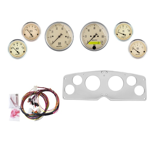 [ATM-2939-02] AutoMeter 6 GAUGE DIRECT-FIT DASH KIT, GMC TRUCK 54-55, ANTIQUE BEIGE