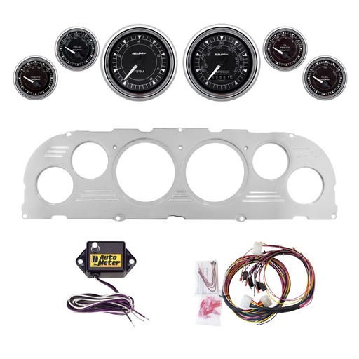[ATM-2947-15] AutoMeter 6 GAUGE DIRECT-FIT DASH KIT, CHEVY TRUCK 60-63, CHRONO CHROME