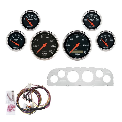 [ATM-7047-DB] AutoMeter 6 GAUGE DIRECT-FIT DASH KIT, CHEVY TRUCK 60-63, DESIGNER BLACK