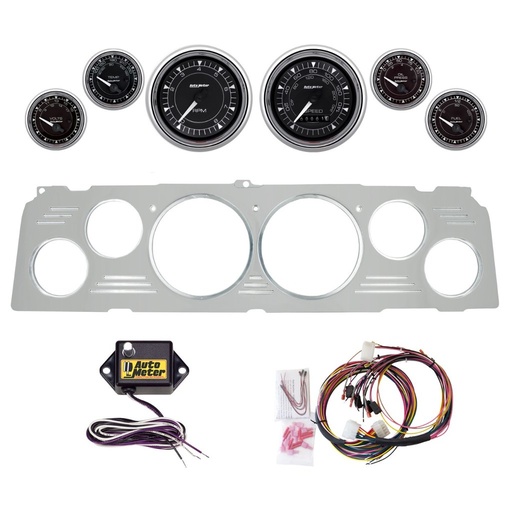 [ATM-2952-15] AutoMeter 6 GAUGE DIRECT-FIT DASH KIT, CHEVY TRUCK 64-66, CHRONO CHROME