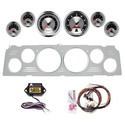 [ATM-2952-01] AutoMeter 6 GAUGE DIRECT-FIT DASH KIT, CHEVY TRUCK 64-66, AMERICAN MUSCLE