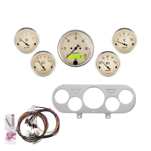 [ATM-7044-AB] AutoMeter 5 GAUGE DIRECT-FIT DASH KIT, NOVA 62-65, ANTIQUE BEIGE