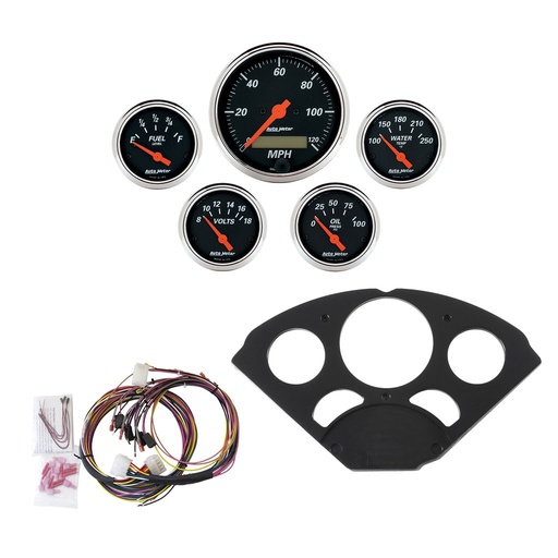 [ATM-7055-DB] AutoMeter 5 GAUGE DIRECT-FIT DASH KIT, CHEVY 55-56, DESIGNER BLACK
