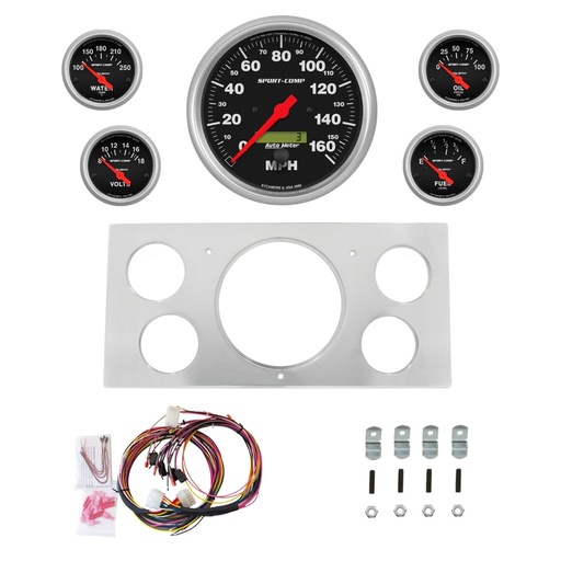 [ATM-2965-11] AutoMeter 5 GAUGE DIRECT-FIT DASH KIT, FORD TRUCK 73-79, SPORT-COMP
