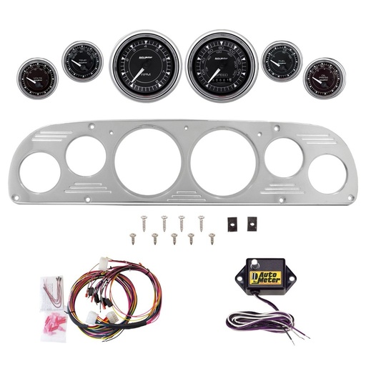 [ATM-2958-15] AutoMeter 6 GAUGE DIRECT-FIT DASH KIT, FORD TRUCK 57-60, CHRONO CHROME