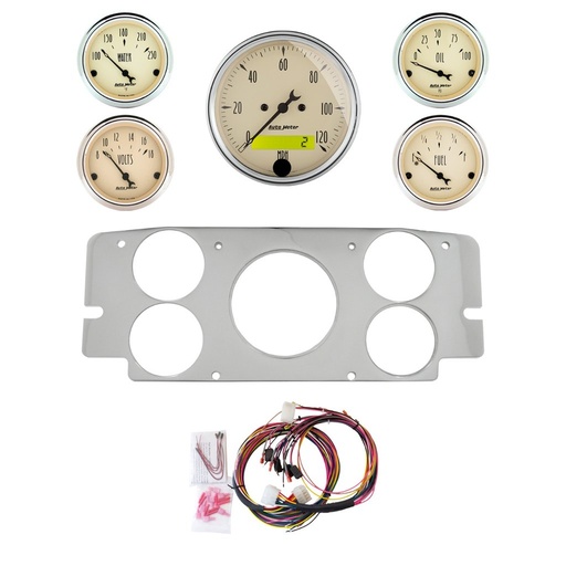 [ATM-2955-02] AutoMeter 5 GAUGE DIRECT-FIT DASH KIT, FORD TRUCK 57-60, ANTIQUE BEIGE