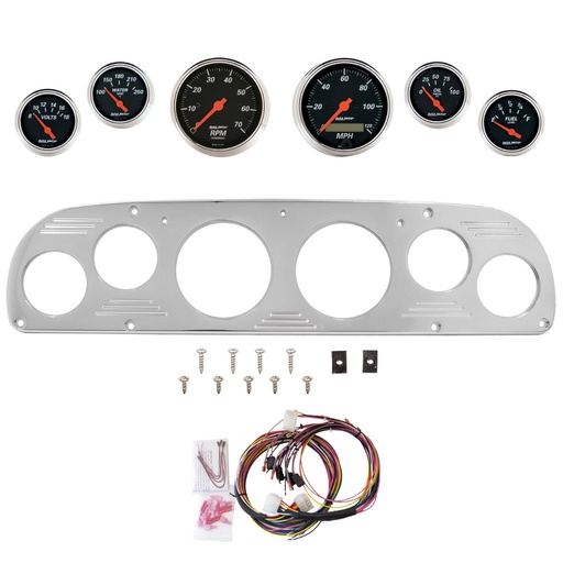 [ATM-2957-06] AutoMeter 6 GAUGE DIRECT-FIT DASH KIT, FORD TRUCK 57-60, DESIGNER BLACK