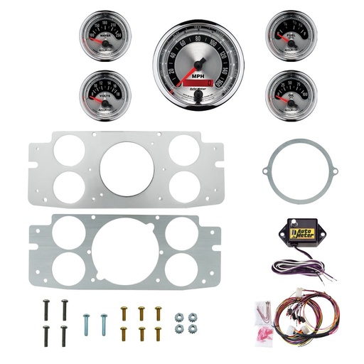 [ATM-2956-01] AutoMeter 5 GAUGE DIRECT-FIT DASH KIT, FORD TRUCK 57-60, AMERICAN MUSCLE