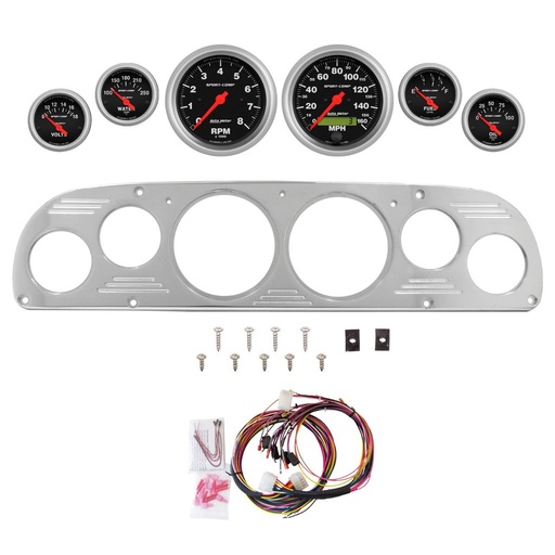 [ATM-2958-11] AutoMeter 6 GAUGE DIRECT-FIT DASH KIT, FORD TRUCK 57-60, SPORT-COMP