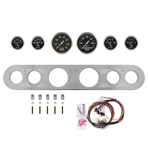 [ATM-2961-07] AutoMeter 6 GAUGE DIRECT-FIT DASH KIT, FORD TRUCK 67-72, OLD TYME BLACK