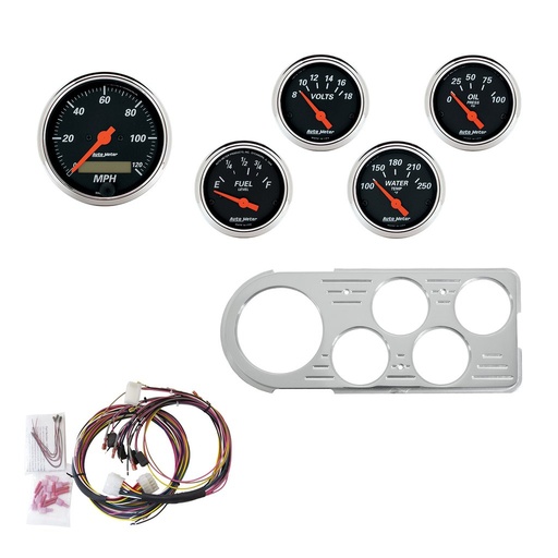 [ATM-7046-DB] AutoMeter 5 GAUGE DIRECT-FIT DASH KIT, FORD TRUCK 48-50, DESIGNER BLACK