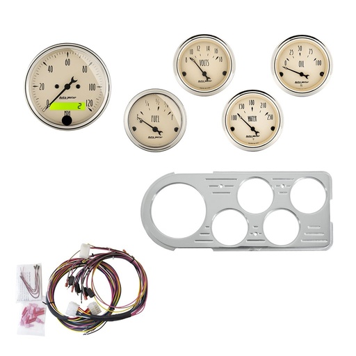 [ATM-7046-AB] AutoMeter 5 GAUGE DIRECT-FIT DASH KIT, FORD TRUCK 48-50, ANTIQUE BEIGE