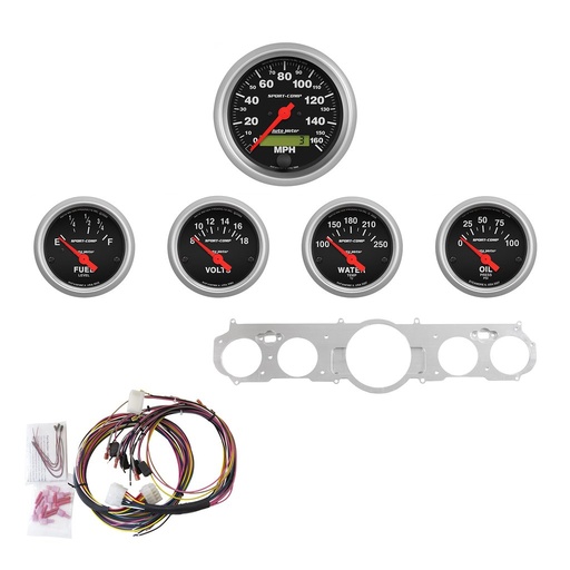 [ATM-7035-SC] AutoMeter 5 GAUGE DIRECT-FIT DASH KIT, MUSTANG 65-66, SPORT-COMP