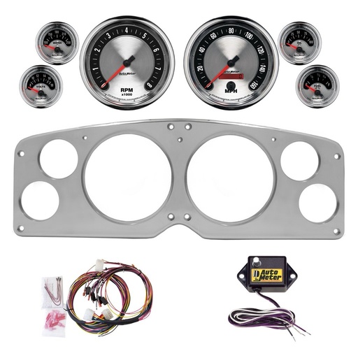 [ATM-2941-01] AutoMeter 6 GAUGE DIRECT-FIT DASH KIT, GMC TRUCK 1954-55, AMERICAN MUSCLE