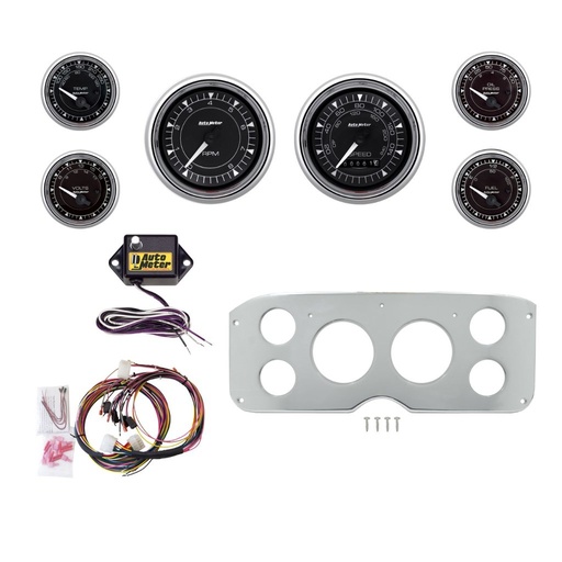 [ATM-2945-15] AutoMeter 6 GAUGE DIRECT-FIT DASH KIT, GMC TRUCK 55-59, CHRONO CHROME