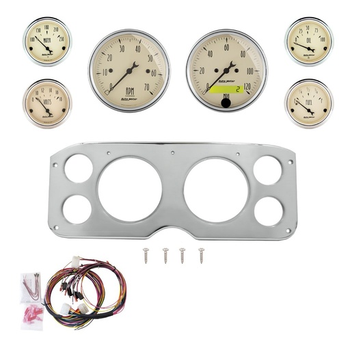 [ATM-2946-01] AutoMeter 6 GAUGE DIRECT-FIT DASH KIT, GMC TRUCK 1955-59, AMERICAN MUSCLE