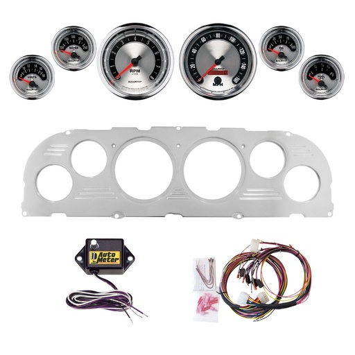 [ATM-2947-01] AutoMeter 6 GAUGE DIRECT-FIT DASH KIT, CHEVY TRUCK 60-63, AMERICAN MUSCLE