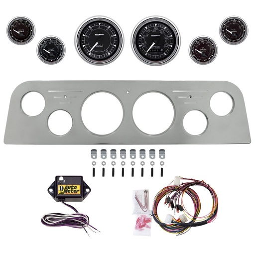 [ATM-2949-15] AutoMeter 6 GAUGE DIRECT-FIT DASH KIT, GMC TRUCK 60-61, CHRONO CHROME