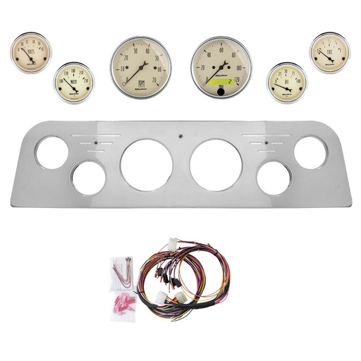 [ATM-2948-02] AutoMeter 6 GAUGE DIRECT-FIT DASH KIT, GMC TRUCK 60-61, ANTIQUE BEIGE