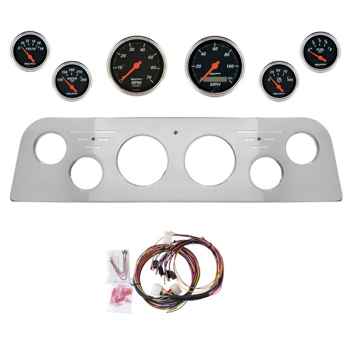 [ATM-2948-06] AutoMeter 6 GAUGE DIRECT-FIT DASH KIT, GMC TRUCK 60-61, DESIGNER BLACK