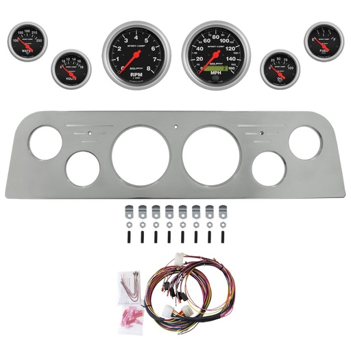 [ATM-2949-11] AutoMeter 6 GAUGE DIRECT-FIT DASH KIT, GMC TRUCK 60-61, SPORT-COMP