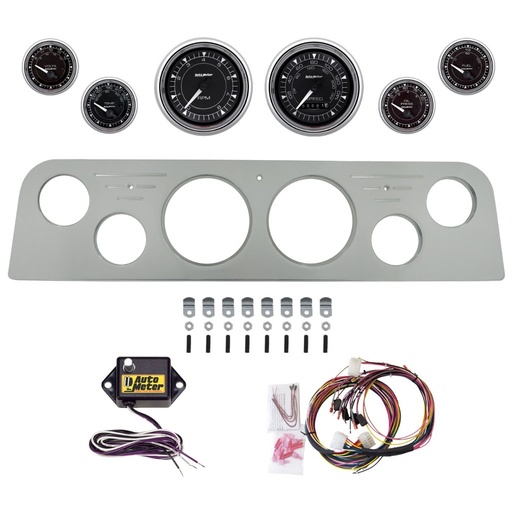 [ATM-2951-15] AutoMeter 6 GAUGE DIRECT-FIT DASH KIT, GMC TRUCK 62-66, CHRONO CHROME
