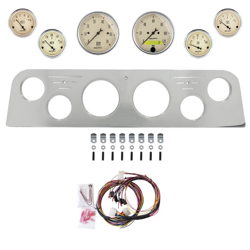 [ATM-2950-02] AutoMeter 6 GAUGE DIRECT-FIT DASH KIT, GMC TRUCK 62-66, ANTIQUE BEIGE